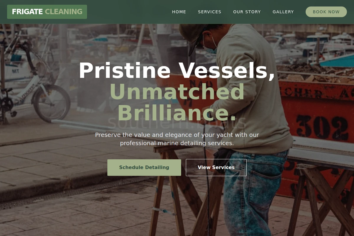 Frigate Boat Cleaning